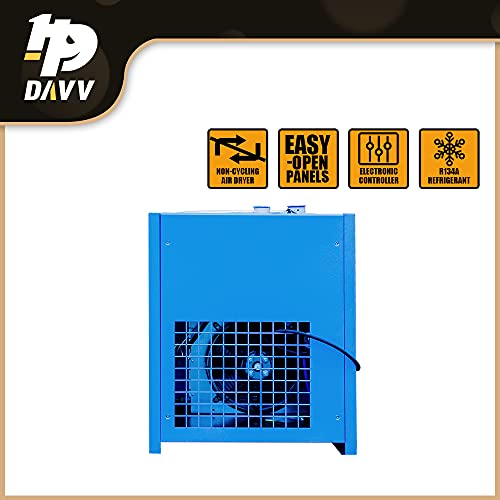 Hpdavv Heavy Duty Inflator Air Dryer Refrigerated System - 35Cfm - 0.58Kw - 110V/1Ph/60Hz - Npt1" - Fit For 7.5Hp - 10Hp Industrial Rotary Screw Compressor #TOP3