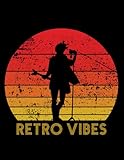  Retro Bass Guitar Singer Gift for Men 80s Vintage Effect 6288 Notebook: 110 pages 8.5x11 A5 Notebook