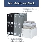 2 Pack Sheet Organizers - Foldable Sheets Set Organizer - King/Queen - Grey - Image 6