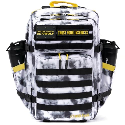 WOLFpak 45L Backpack (Timber Wolf Yellow Jacket) Camping, Hiking, Gym Backpack - WOLFpak
