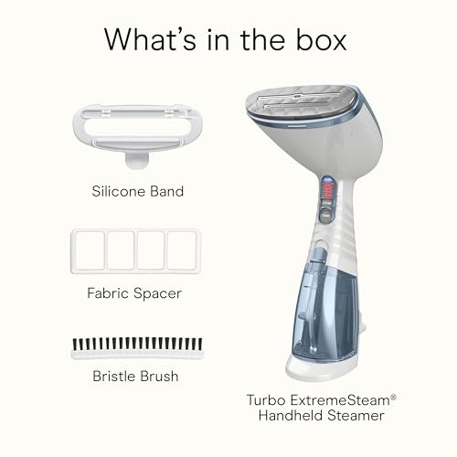 Conair Handheld Garment Steamer for Clothes, Turbo ExtremeSteam 1875W Fabric Clothes Steamers, Hand Steamer for Clothes, Portable Handheld Garment Steamers for Clothes, Handheld Steamer, Blue