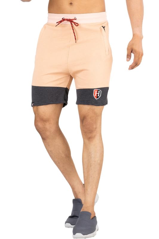 Amaara Men's Solid Bermuda Elastic&Drawstring Closure Mid Waist Regular Fit,Color Bblock, Cotton Shorts.-picture-25