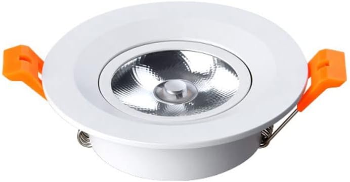 Downlights Ceiling,5W Led Spotrotatable Recessed Ceiling Downlight, 3000K Round Panel Wash Wall Lamp,Energy Saving Downlighters, for Bathroom Bedroom Decorationing Fixtures
