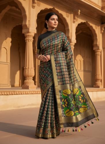 House of Neyvara black patola silk saree – image 2