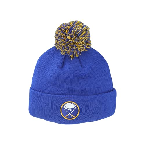 ZHATS Standard Buffalo Sabres NHL Officially Licensed Beanie Pom Icon Team Color, One Size