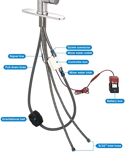image for Touch Kitchen Faucet with Pull Down Sprayer, MSTJRY Stainless Steel Ki