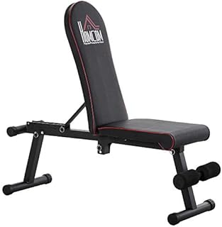 HOMCOM Multifunctional Sit Up Dumbbell Lifting Weight Bench Adjustable Foldable Exercise for Home, Office and Gym, Black