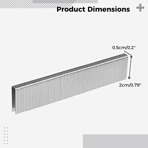 Homaisson Narrow Crown Staples, 2400 Pcs 1/4 Crown Staples For 18 Gauge Staplers, Sturdy Carbon Steel Construction Staples For Upholstery Floor Underlayment Molding #TOP3
