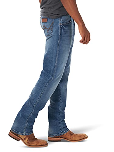 Image of Wrangler Men's Retro Slim Fit Straight Leg Jeans, Holstein, 34-38