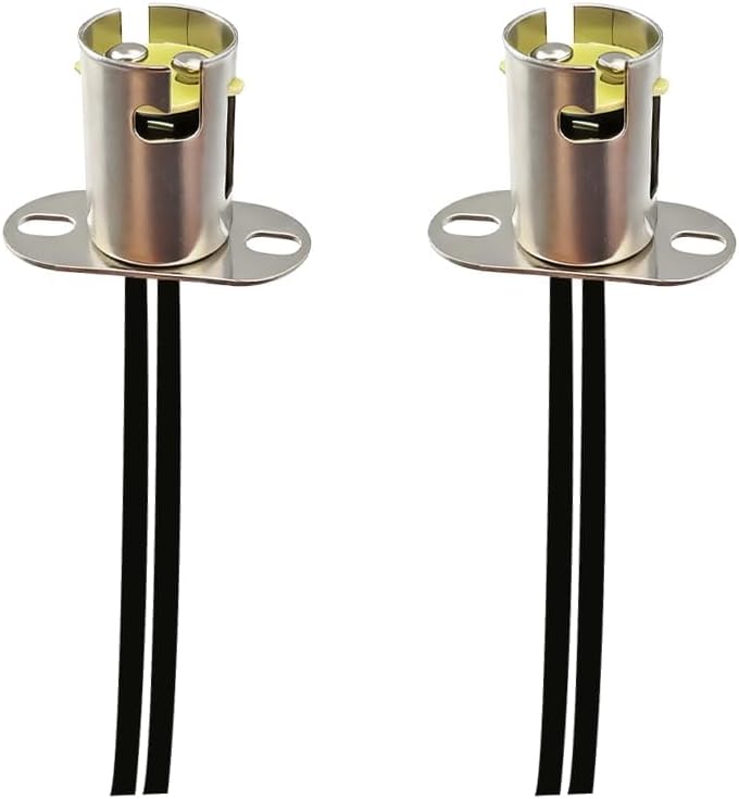 2PCS Car Light Bulb Socket BA15S Vehicle LED Light Socket Adapter with Wire Connector Automotive Brake Lamp Bulb Holder Accessories Universal for RV SUV Truck,BA15D/Short