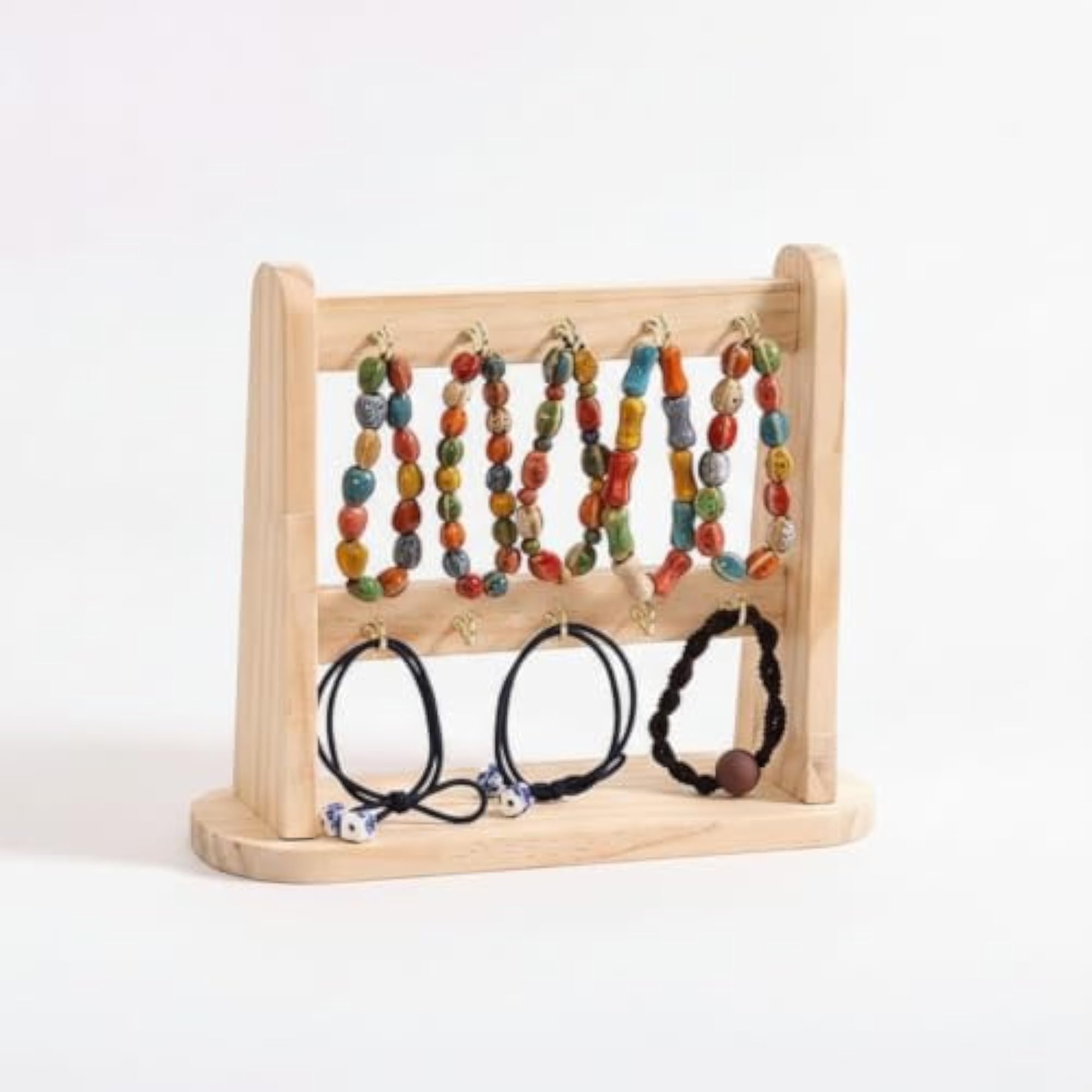 Two-Tier Jewelry Display Stand for Vanity, Multifunctional