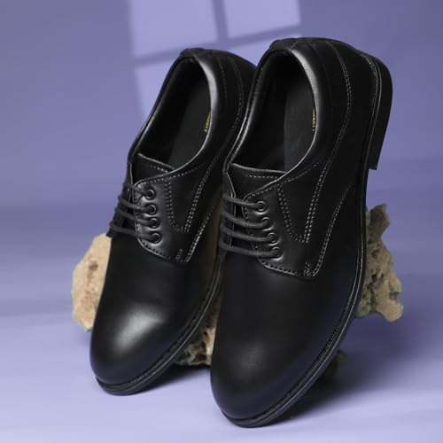 Image of Liberty Fortune Majestic 1 Formal Lacing Derby Shoes for Men with EVA Sole | Suitable for Wedding and Office Wear | Durable Lightweight and Cushioned Footbed | Shock Absorption