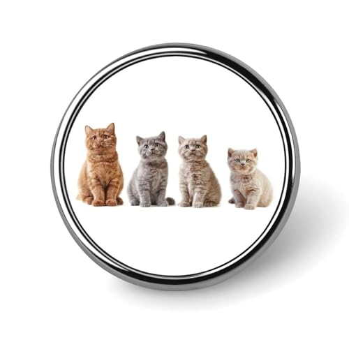 バッジ 円形 徽章 可愛い ネコ 萌猫 缶バッジ 胸章 ピンバッチ ボタンブローチ 25mm おしゃれ ネクタイピン コレクション バッグ飾 帽子 胸飾り かばん掛け 工芸品 取付簡単 男女兼用 プレゼント