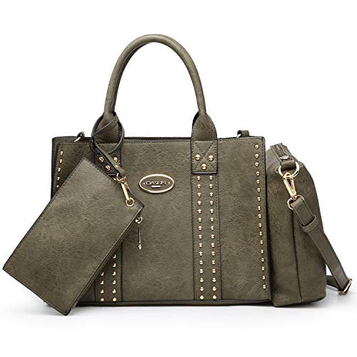 Image of Dasein Women's Designer Handbags Fashion Satchel Handbags Shoulder Bags Top Handle Work Bags w /Belt