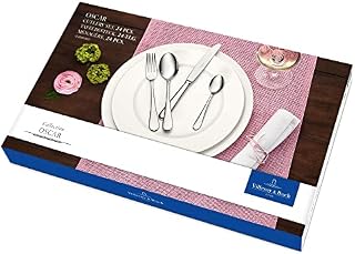 Villeroy & Boch Oscar Set of Cutlery for up to 6 People, 24 Pieces, Stainless Steel, Silver