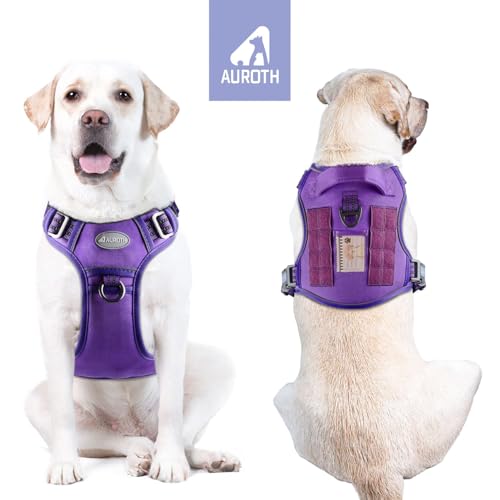 Image of AUROTH Tactical Dog Harness Medium Sized Dog No Pull Adjustable Dog Vest