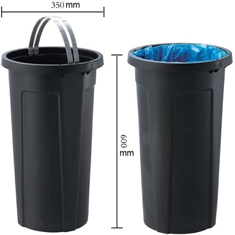Floor-Standing Ashtray Round Trash Can with Inner Bucket Shopping Mall Office Building Indoor Dustbin Stainless Steel Commercial Waste Bin(Silver 72X38CM)