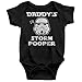 Funny Baby Boy Bodysuit, Storm Pooper, Star Wars Inspired, Black 3-6 mo