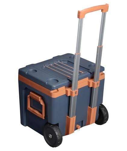 Image of Stanley Adventure Outdoor Cooler with Wheels 50 qt | Heavy Duty Outdoor Camping Cooler with Easy Carry Side Handles | BPA-Free | Twilight