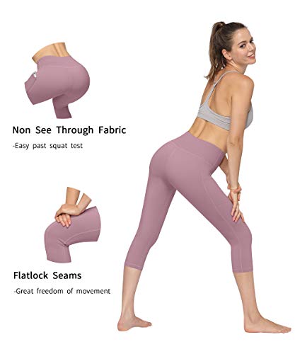 Image of Fengbay High Waist Yoga Pants, Pocket Yoga Pants Tummy Control Workout Running 4 Way Stretch Yoga Leggings