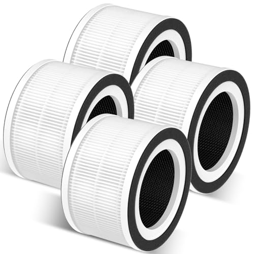 Afloia Lot de 4 filtres de rechange HEPA compatibles avec purificateur d'air Afloia Fillo/Halo/Allo, match ASIN : B088FHCS83/B07JG1R2GB/B09M799DT4/B07WR2CT7V/B09B7FPFVD/B09B7G1V89/B087WNSG16/B09M7