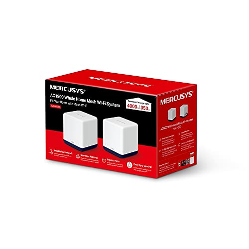 WiFi Mesh Dual Band AC1900, 3 Porte Ethernet Gigabit, Modalità Router e Access Point, 2 Pezzi con Copertura fino a 350?, Mercusys Halo H50G(2-pack) - Powerline - Immagine 7
