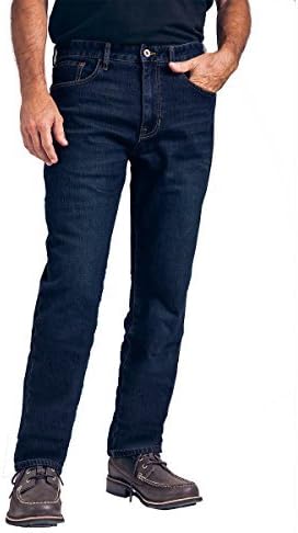 Weatherproof Vintage 1948 Fleece-Lined Jeans Classic Straight Leg (32W x 32L, Dark Blue)
