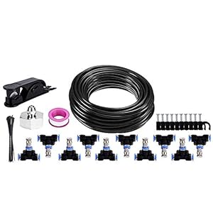 OVBBESS 10M Irrigation Cooling Kit, Outdoor Garden Kit (10 Nozzles)