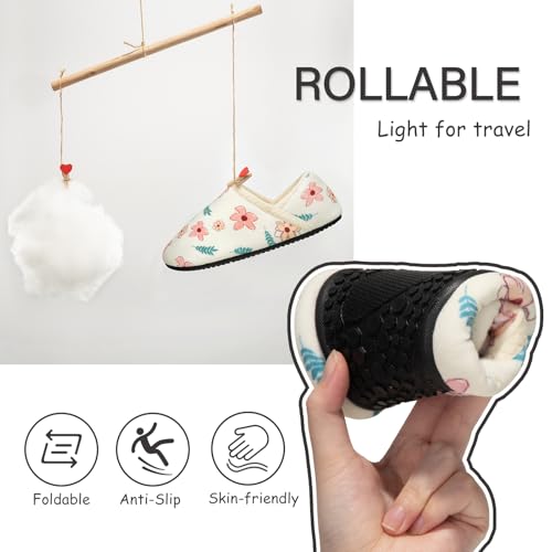 Image of ATHMILE House Slippers for Women Men Indoor Barefoot House Shoes Soft Socks | Furry Slip on Cozy Comfy Flexible Machine Washable Home Bedroom Travel Hospital Yoga Gifts for Mom Grandma