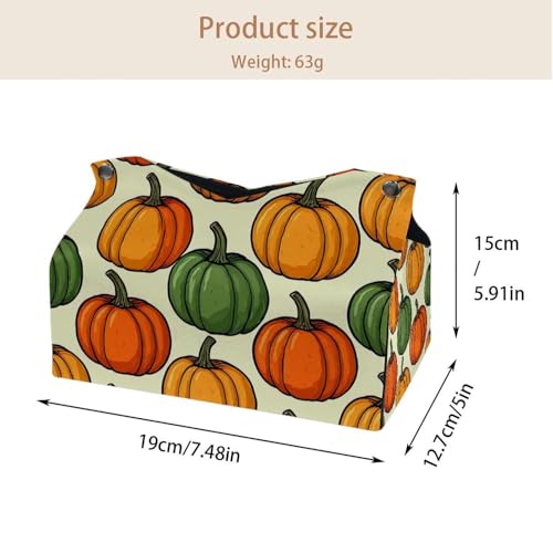 Boîte à mouchoirs en cuir Helloween Pumkins_108 idéale pour l'habitacle de voiture et la maison - 5