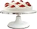 HXR Gramofon do ciasta Obrotowy ciasto Turntable Stop Obrotowy Tort Stojak z Niewypoślizgowym Silikonowym Dolnym Ciasto Dekorowanie Narzędzia Pieczenia Białe Gramofon do ciasta