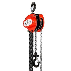 G Paranco a Catena Leva di Sollevamento Manuale con Capacità di 1000kg Altezza di Sollevamento di 3m Gancio in Acciaio Resistente per Sollevamento e Tiraggio