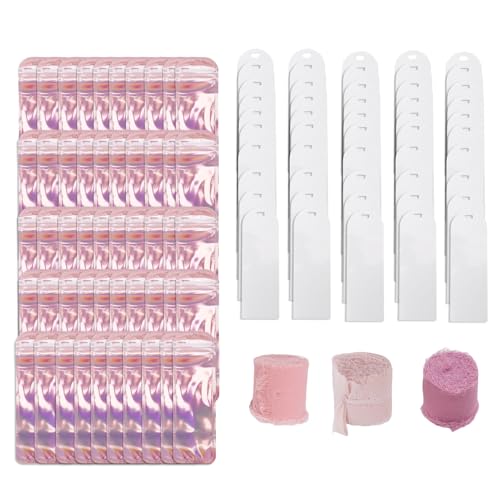 Signets en acrylique transparents avec rubans pour projets DIY
