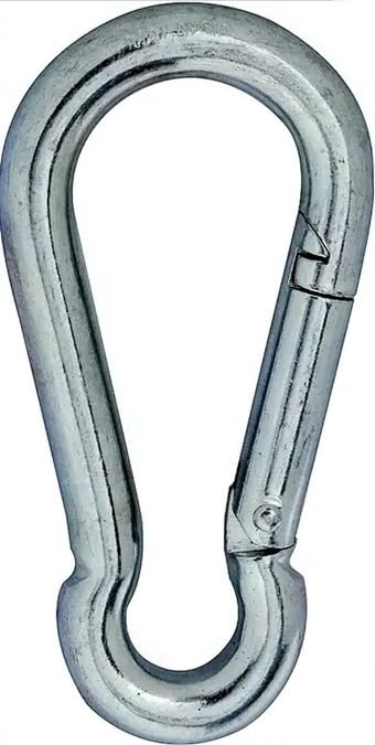 5/8" Opening x 4" Length Zinc Plated Spring Snap Link - Pack of (10)