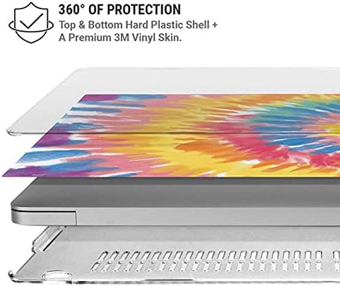 Skinit Case + Skin Compatible with MacBook Pro 15in (2016-19) Originally Designed Rainbow Tie Dye Design