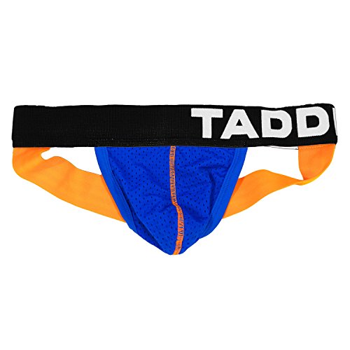 Taddlee Jocks Men Underwear Sexy Jockstraps Briefs Bikini Gay Cotton Backless (L, Blue)