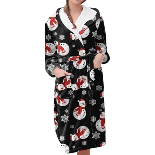 Albornoz genérico para mujer con estampado largo 2025 nuevo pijama de noche fantasía vestido de dormitorio con capucha para atar albornoz suave bata bata de esponja para mujer salida de baño de gran