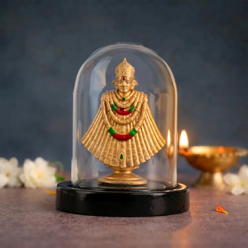 Image of Astrotalk Khatu Shyam Murti with Dome | Shyam Baba Idol for Protection, Peace & Positivity | Home Decor for Living Room, Office Desk & Pooja Room | Car Dashboard God Idol | Housewarming Gift