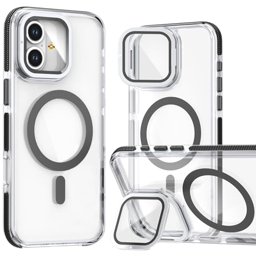 CCSmall Apple iPhone 16 PluspP[X NA JYOX^ht K[Y fB[X MagSafeΉ NX^ ϖh~ P[XJo[ iPhone 16 Plus XCp ubN