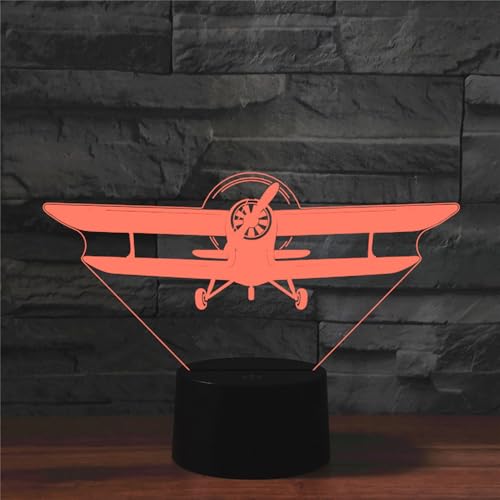 Lámpara de mesa de noche ilusión 3D con control remoto miniatura 2