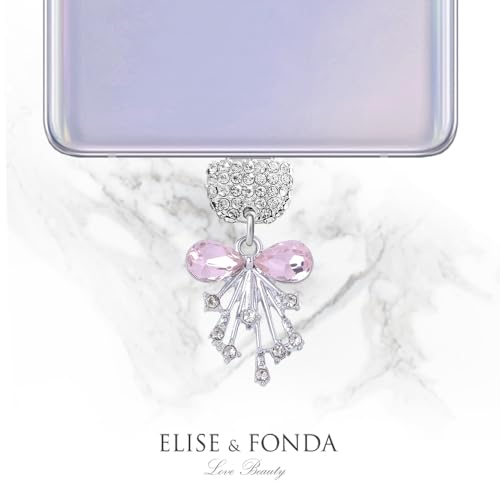 Plug Type-C anti-poussière cristal rose pour téléphone Android et iPhone - 4