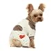 Fitwarm Hedgehog Thermal Pet Winter Clothes for Dog Pajamas Cat Onesies Jumpsuits Thick Velvet Cream White Medium