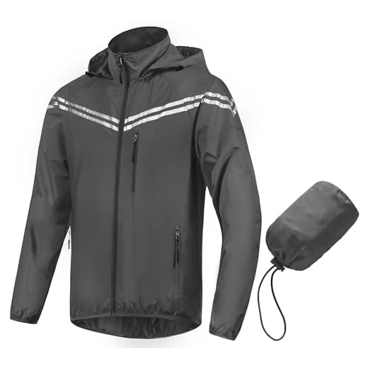 Men's Reflective Waterproof Rain Jacket