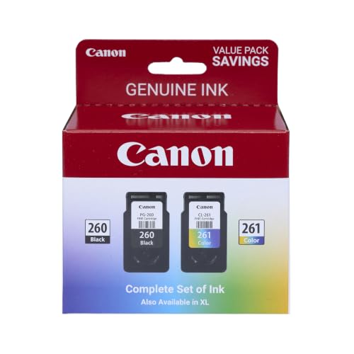 Canon PG-260 / CLI-261 Genuine Ink Value Pack (2 Cartridges),...