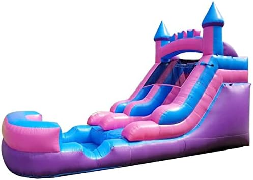 Inflatable Water Slides for Kids - Backyard Inflatable Water Slides with Splash Pool - Pink Princess Slide with Water Pool Complete with Blower, and Stakes - 21' x 9' - 12' Tall Slide