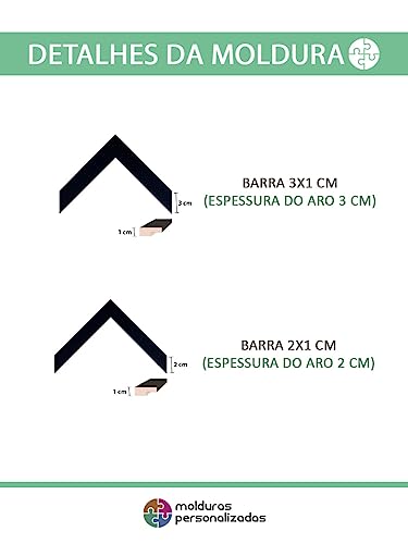 Moldura para Quebra Cabeça Game Office 44,9 X 62,3 Cm C/Petg (Preto 2 cm)