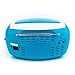Tyler Portable Neon Blue Stereo CD Player with AM/FM Radio and Aux & Headphone Jack Line-in (TAU105-NBL)