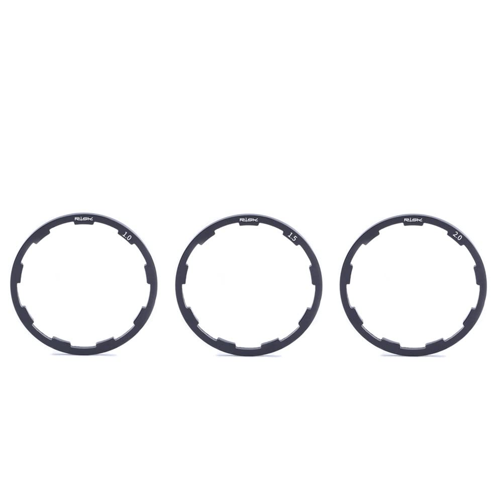 Zcargel Bike Hub Spacers, Bicycle Bottom Bracket Axle Washer Gasket Flywheel Cassette Gasket Aluminum Alloy Flywheel Hub Washer for Road Bike 1Mm 1.5Mm 2Mm (3 Pcs)