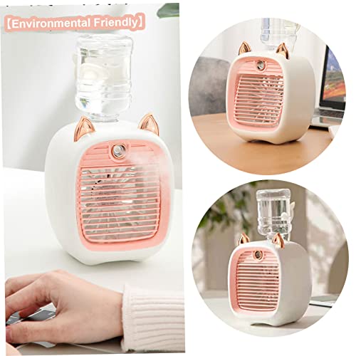 Mini ventilateur refroidisseur d'air rose USB avec réservoir 270 ml