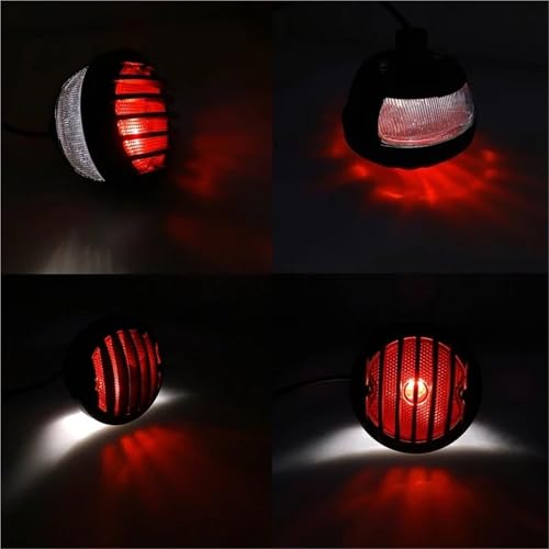 Feu arrière LED moto résistant pour plaque bobber noir - 7